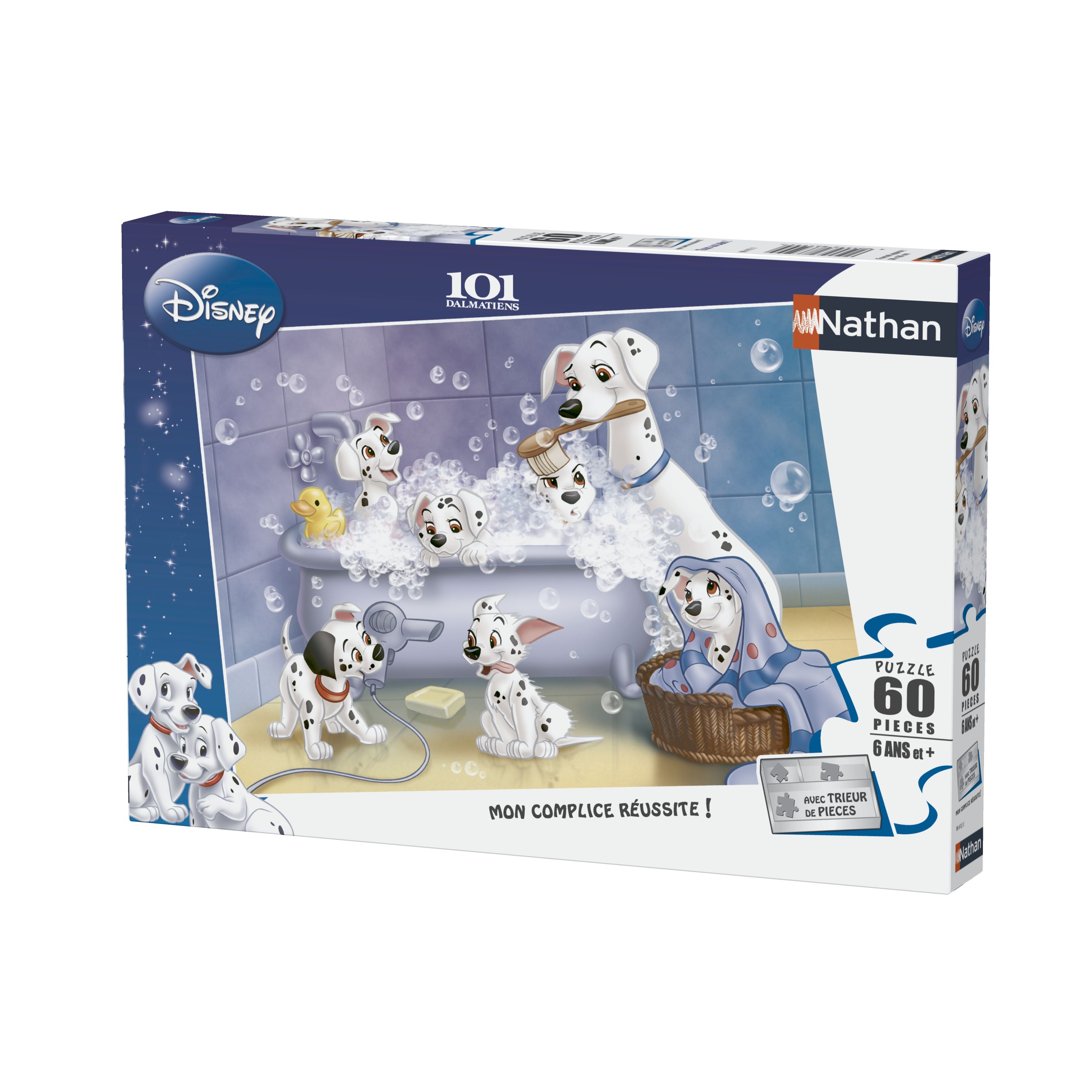 Ravensburger Nathan - Les 101 Dalmatiens - Tous au bain ! - 60 Pièces - Puzzel Enfant Classique - 7+ jaar