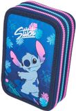 CoolPack Jumper - pennenetui - met drie compartimenten en accessoires - Disney Stitch Blauw