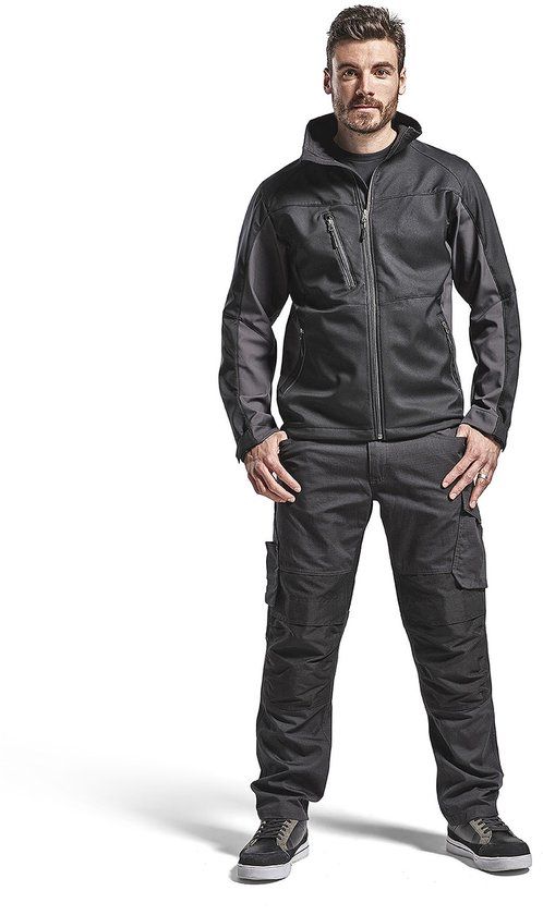 Blåkläder Service Werkbroek met stretch 1495-1330 - Mannen - Zwart/Donkergrijs - 56