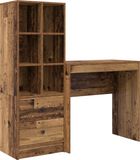 vidaXL Bureau Oudhout 125,5 x 40 x 127 cm