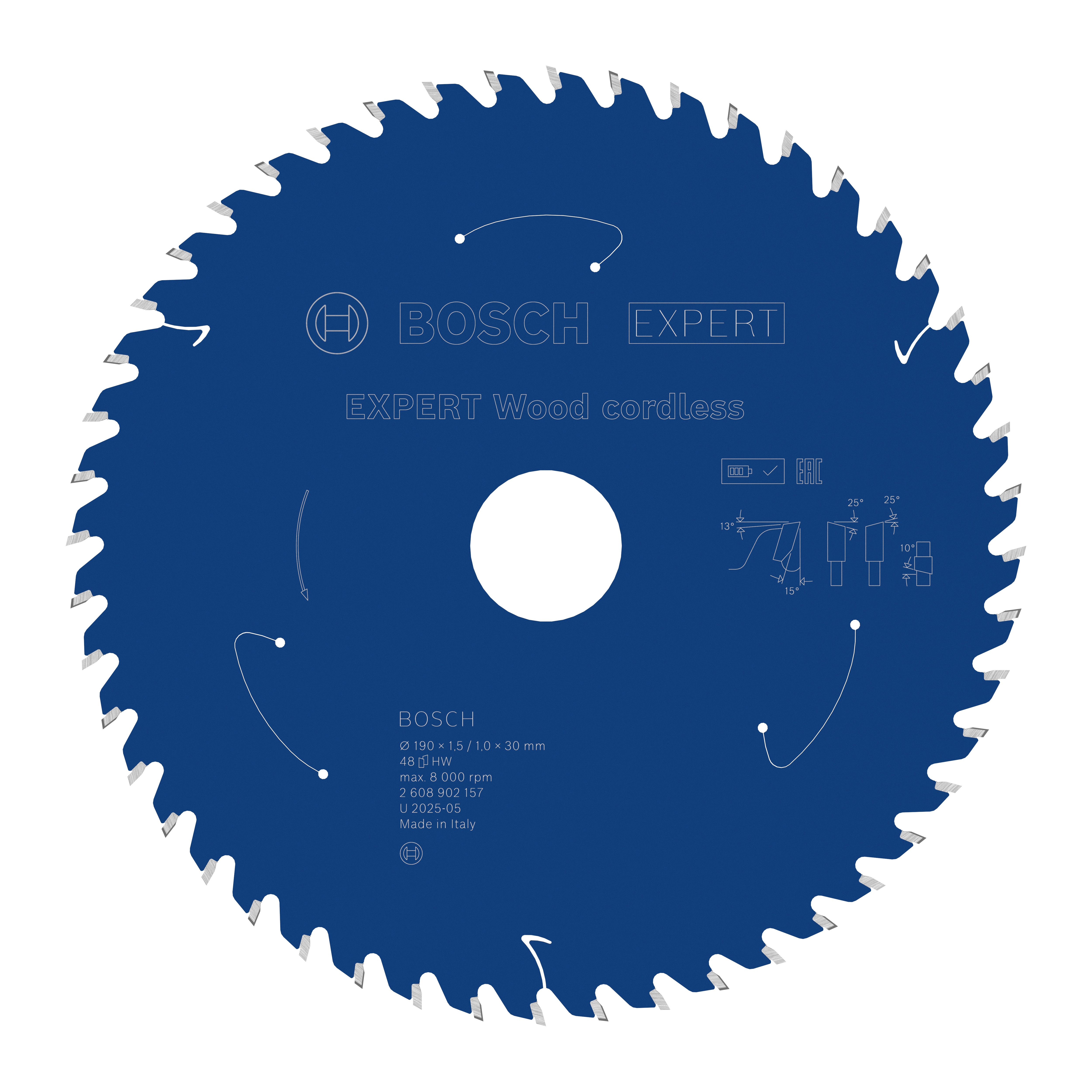 Bosch 1x EXPERT Wood cordless-Cirkelzaagblad voor handcirkelzaag