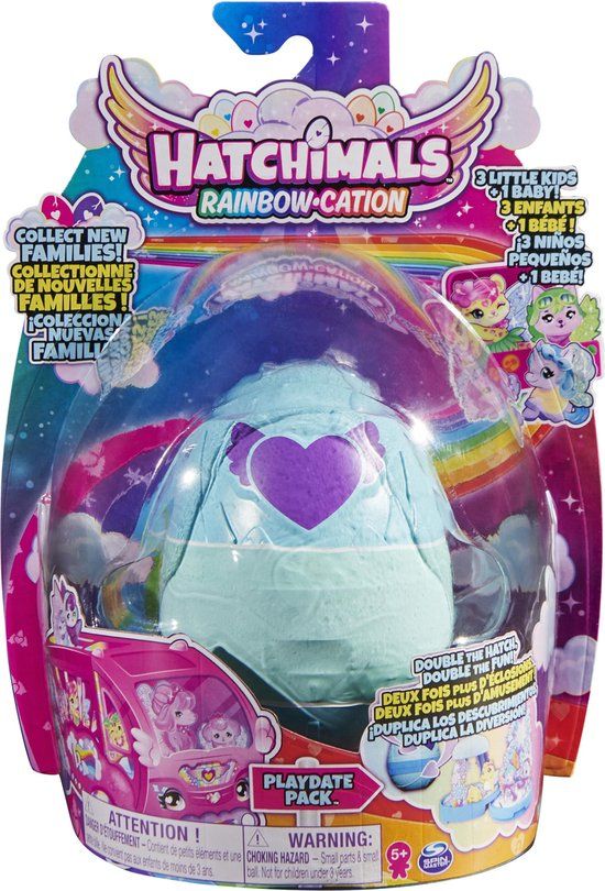 Hatchimals CollEGGtibles Rainbow-cation - Playdate Pakket eispeelset met 4 personages en 2 accessoires