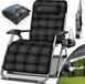 tillvex® Chaise longue pliable jusqu'à 200 kg | Lit de soleil Chaise longue de jardin résistant aux intempéries Balcon, Jardin & Terrasse | Chaise longue d'extérieur réglable avec coussin épais | Chaise longue de relaxation avec appui-tête