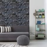 Zelfklevende Ambiance Sticker Zelfklevende wandbekleding - muursticker materialen stenen bekleding voor badkamer, keuken en woonkamer | stickers behang effect vulkanische stenen - H 40 x B 40 cm