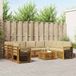vidaXL - Salon de jardin en acacia - 9 places - Naturel et beige
