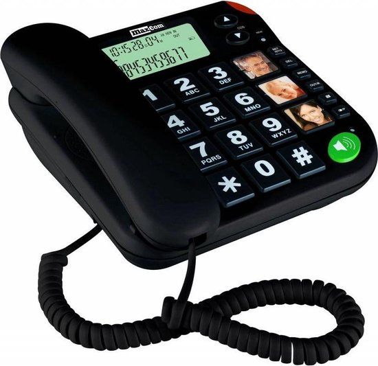 Maxcom KXT480 Analoge Telefoon met Nummerherkenning - Zwart