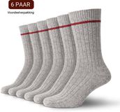 Sukats® The Norwegians - 6 Paar - Noorse Sokken met badstofzool - Maat 47-50 - Grijs - Heren