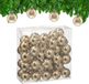 Relaxdays kerstballen set van 50 - Ø 6 cm - glanzend - kunststof - champagne