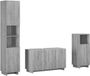 vidaXL Badkamerkast set 3 st Grijs Sonoma Bewerkt hout