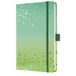 Sigel notitieboek - Jolie - A5 - hardcover - 174 pagina's - 80 grams - lijn - Butterfly Confetti Lime