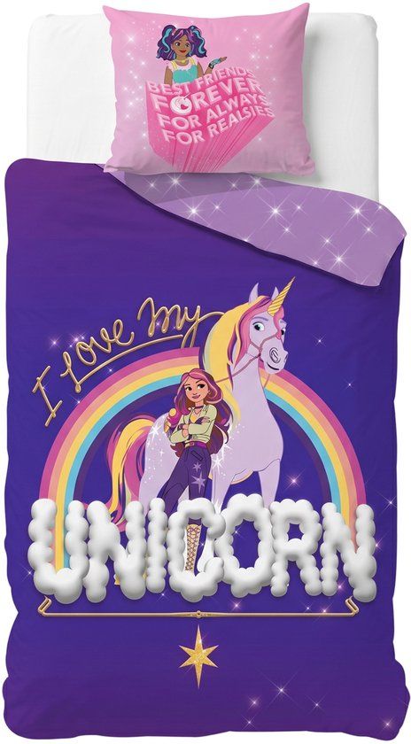 4KidsOnly Unicorn Academy Dekbedovertrek - 140 x 200 cm - Katoen - Roze