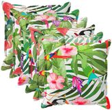 vidaXL Housse de coussin - 6 pièces - Bois - Multicolore - 80 x 80 cm - Polyester