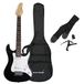 3rd Avenue Rocket 3/4 elektrische gitaar in zwart met gigbag, gitaarband, plectrums en capo