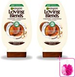 Garnier Loving Blends Conditioner Kokosmelk & Macadamia - Normaal tot Droog Haar - 2 x 250 ml