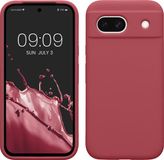 kwmobile telefoonhoesje geschikt voor Google Pixel 8a - Hoesje met siliconen coating - Smartphone case in donkerroze