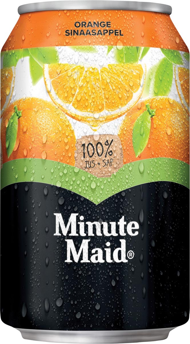 Coca Cola Company Minute Maid Orange vruchtensap blik van 33 cl pak van 24 stuks