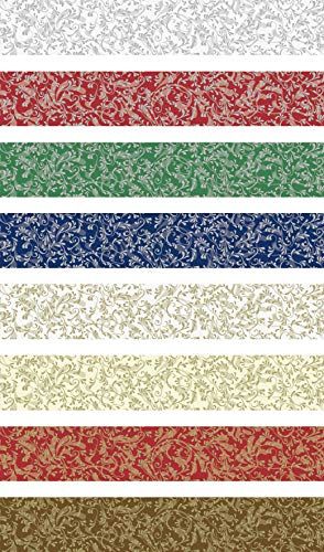 Heyda 204875528 Vouwstripset voor kikkersterren 1,5 x 45 cm, 8 kleuren met decor gesorteerd