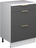 Vicco Commode Rion, Antraciet-goud/Wit, 60 x 46 cm