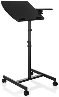 hjh OFFICE VM-SL Statafel / laptop bureau/standaard - Zwart - MDF-board, stalen frame