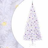vidaXL Kunstkerstboom met 300 LED Wit 240 cm PVC en Staal