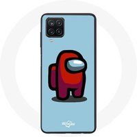 Maniacase Hoesje voor Samsung Galaxy A42 5G Among Us video game blauwe achtergrond