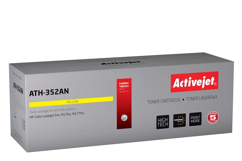 ActiveJet ATH-352AN Tonercartridge - Vervanging HP 205A CF352A - Geel - 1100 Pagina's