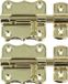 Amig Stalen Schuifslot/Plaatgrendel - 2x - 3.5 X 3.3 cm - Messing Afwerking - Zilver