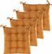 Anna's Collection Coussin de chaise matelassé - 6x - ocre jaune - 38 x 38 cm