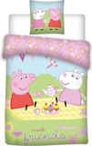 Peppa Pig Housse de couette pour bébé 100 x 135 cm + 1 taie d'oreiller 40 x 60 cm Coton Multicolore