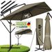 Tillvex Parasol déportée en aluminium Ø 330 cm Marron