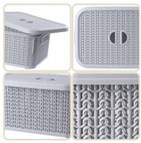 KADAX Panier de rangement avec couvercle 6 litres