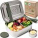 Merkloos RVS Lunchbox met 3 Vakken - Lekvrij en Duurzaam