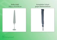 Merkloos Parasolhoes Ø2-4m, Waterdicht en Weerbestendig, 192x33 cm, 420D Polyester, Antraciet