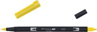 Tombow ABT-025 viltstift Dual Brush Pen met twee punten, lichtoranje, 1 stuk