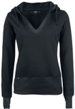 Black Premium by EMP Zwarte hoodie met duimgaten - Dames - XL