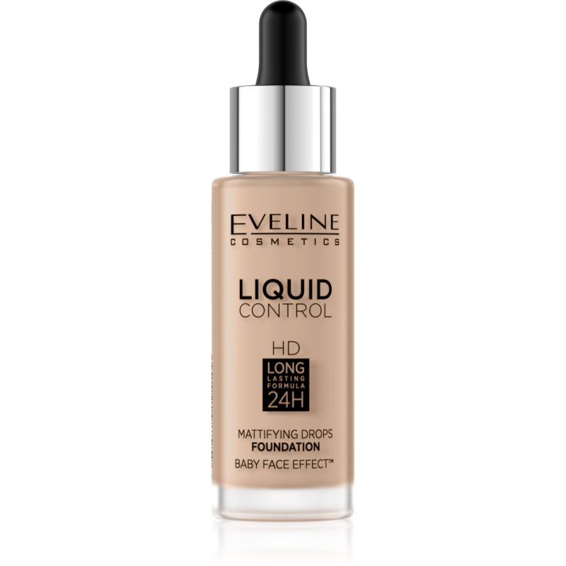 Eveline Liquid Control HD Foundation met Niacinamide 32ml 035 Neutral Beige