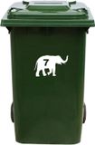 MC Living KadoExpress Kliko Sticker / Vuilnisbak Sticker - Olifant - Nummer 7 - 14x23 - Wit