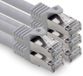 Freiwerk 1,5 m - grijs - 5 stuks CAT.7 netwerkkabel LAN Ethernet patchkabel S-FTP LSZH PIMF 10GB s RJ45 connector Cat6a