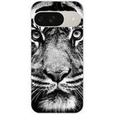 Google Pixel 9 Tigre blanc et noir Bedrukt siliconen hoesje