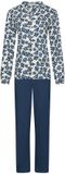 Pastunette Nordic Bloom Pyjama Bio-Katoen Wit/Blauw Bloemen Lange Mouw Maat 50