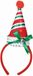 Merkloos Kerst diadeem/haarband - kerstmuts met bel - rood - polyester - accessoires