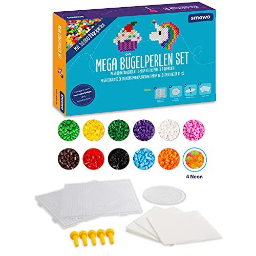 Smowo Smowo® Strijkkralen - 10.000 kralen, 15 kleuren, steekplaten en accessoires