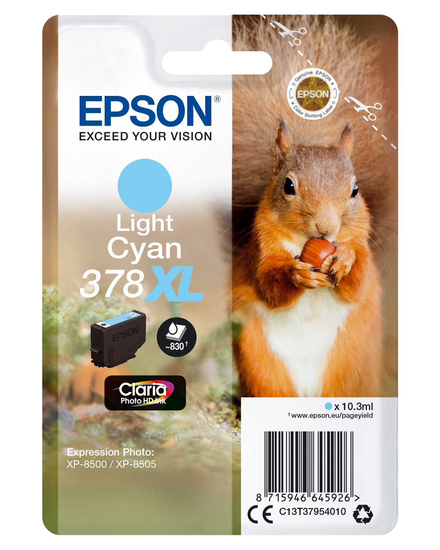 Epson 378XL Light Cyan inktcartridge - C13T37954020