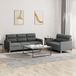 Maison Exclusive ensemble de canapé 2 pièces avec coussins, gris foncé, tissu