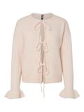 PIECES - PCJIMMA LS O-NECK TIE KNIT CARDIGAN BC - Dames - Cardigans - Pink-a-boo - XL
