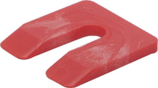 GB Uitvulplaat met sleuf 50x50mm materiaaldikte 5mm - rood per 48 stuks