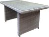 AVH-Collectie Ibiza lounge-dining tafel 120x80xH70 cm wit grijs