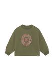 Noppies Sweatshirt olijfgroen / roze gemêleerd