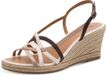 Tamaris - Dames - Plateau sandalen - Bruin - Maat 39
