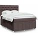 vidaXL Sommier à lattes de lit avec matelas Marron foncé 140x200 cm